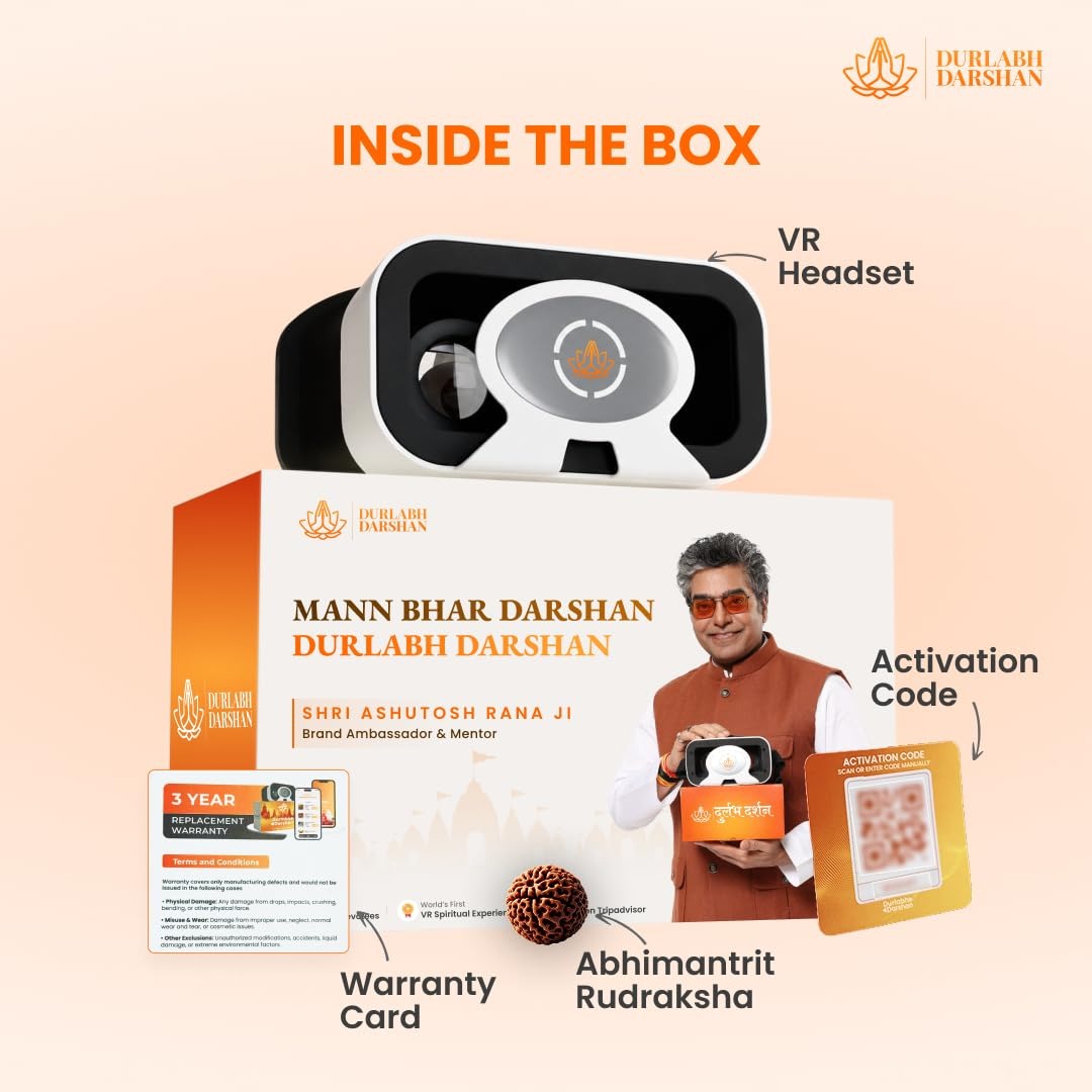 Durlabh Darshan with VR Headset & App Subscription | For All Age Groups